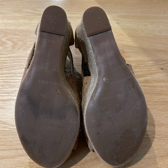 Marc Fisher suede platform espadrilles ~ size 7 ~ light brown - Picture 6 of 6